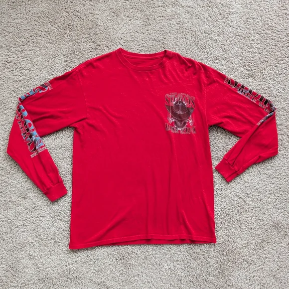 Sturgis Red 2017 77th Annual Bike Week South Dakota Long Sleeve Shirt Size Large - Picture 2 of 9